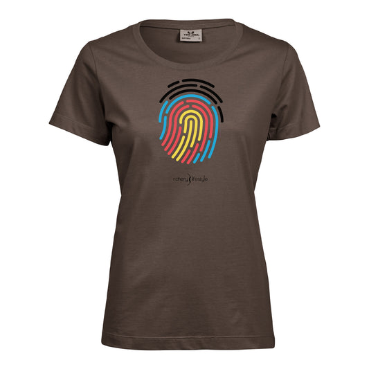 Fingerprint shirt 'Women Chocolate'
